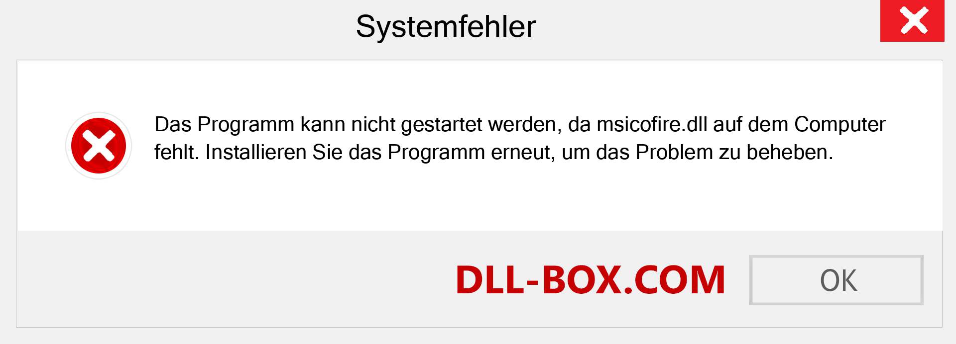 msicofire.dll-Datei fehlt?. Download für Windows 7, 8, 10 - Fix msicofire dll Missing Error unter Windows, Fotos, Bildern