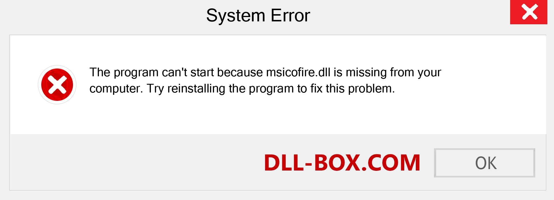  msicofire.dll file is missing?. Download for Windows 7, 8, 10 - Fix  msicofire dll Missing Error on Windows, photos, images